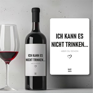 Schwangerschaft verkünden | Weinetikett personalisiert | personalisierte Geschenke | Schwangerschaft verkunden | Geschenke für Frauen Männer