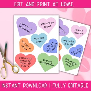 Valentine&#39;s Day Conversation Heart Attack Kit | Love Notes for Kids | DIY Valentine Printable | Valentines Digital Download | FULLY EDITABLE