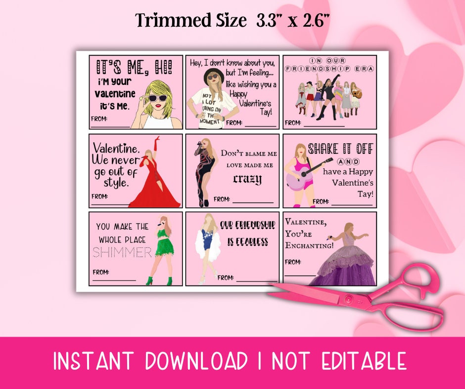 Taylor Valentine Cards, Valentine's Day Cards, Valentine Printable ...