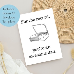 Pour info, vous êtes un papa génial Carte pour papa | carte fête des pères | Fichier imprimable numérique d'anniversaire | Téléchargement instantané