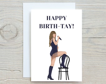 Printable Taylor Birthday Card | Vigilante Happy Birth-Tay Card | Digital Birthday Printable File | Instant Download