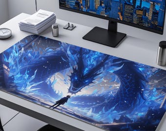Dragon LED Gaming Desk Mat: Extended Mouse Pad XXL - Etsy