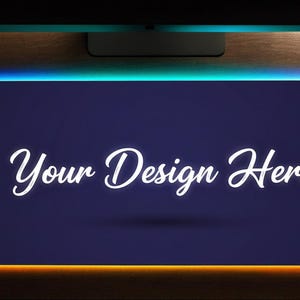 Custom Logo RGB LED Desk Mat | Personalized Mouse Pad