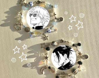 Gojo and Geto Matching Bracelets | Handmade Anime Friendship Jewelry