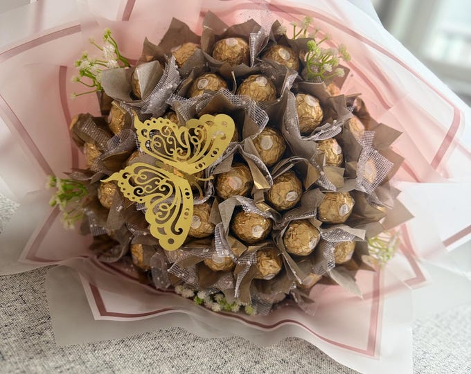 Ferrero Rocher Bouquet,chocolate bouquet, Back to school gift,appriciation gift idea, Dance recital bouquet,Teacher’s gift idea
