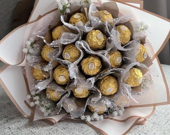 Ferrero Rocher Bouquet,chocolate bouquet, Graduation bouquet,Mother’s Day gift,appriciation gift idea, recital bouquet,Teacher’s gift idea