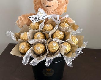 Graduation gift, Graduation bear with chocolates, Ferrero Rocher gift idea