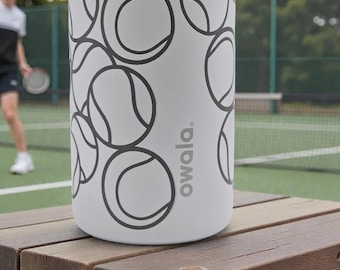 Personalized Tennis Ball Owala Water Bottle | Engraved Sports Gift