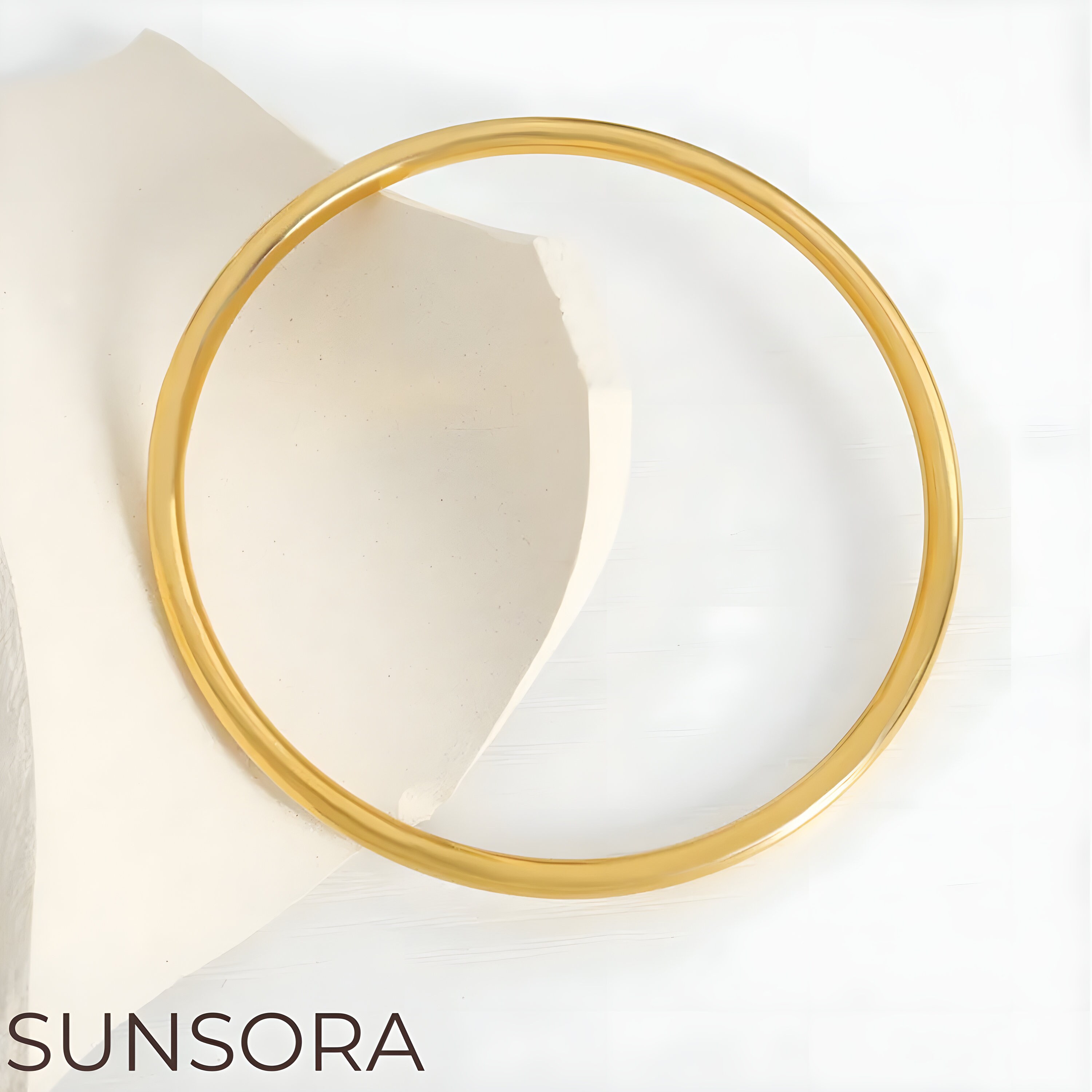 Minimalist 18kgold Bangle Bracelet Water-resistant Stackable Bangles ...