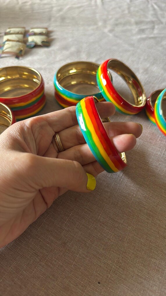 hand painted enamel bangles - image 3