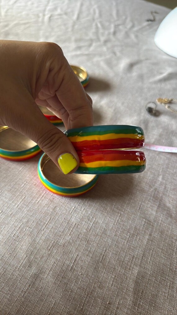 hand painted enamel bangles - image 7
