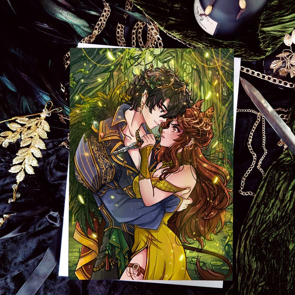 Print Cardan and Jude - The cruel prince (The folk of the air)/ Lamina // Illustration /Fantasy romance