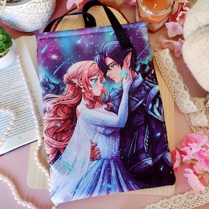 Portada del libro 'Starfall' Rhysand y Feyre (ACOMAF/ ACOTAR) Feysand// Funda de libro // Ilustración