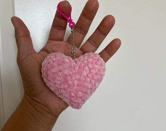 Heart Keychain- Plushie Heart- Kids Gift- Gift for a Friend- Backpack decor