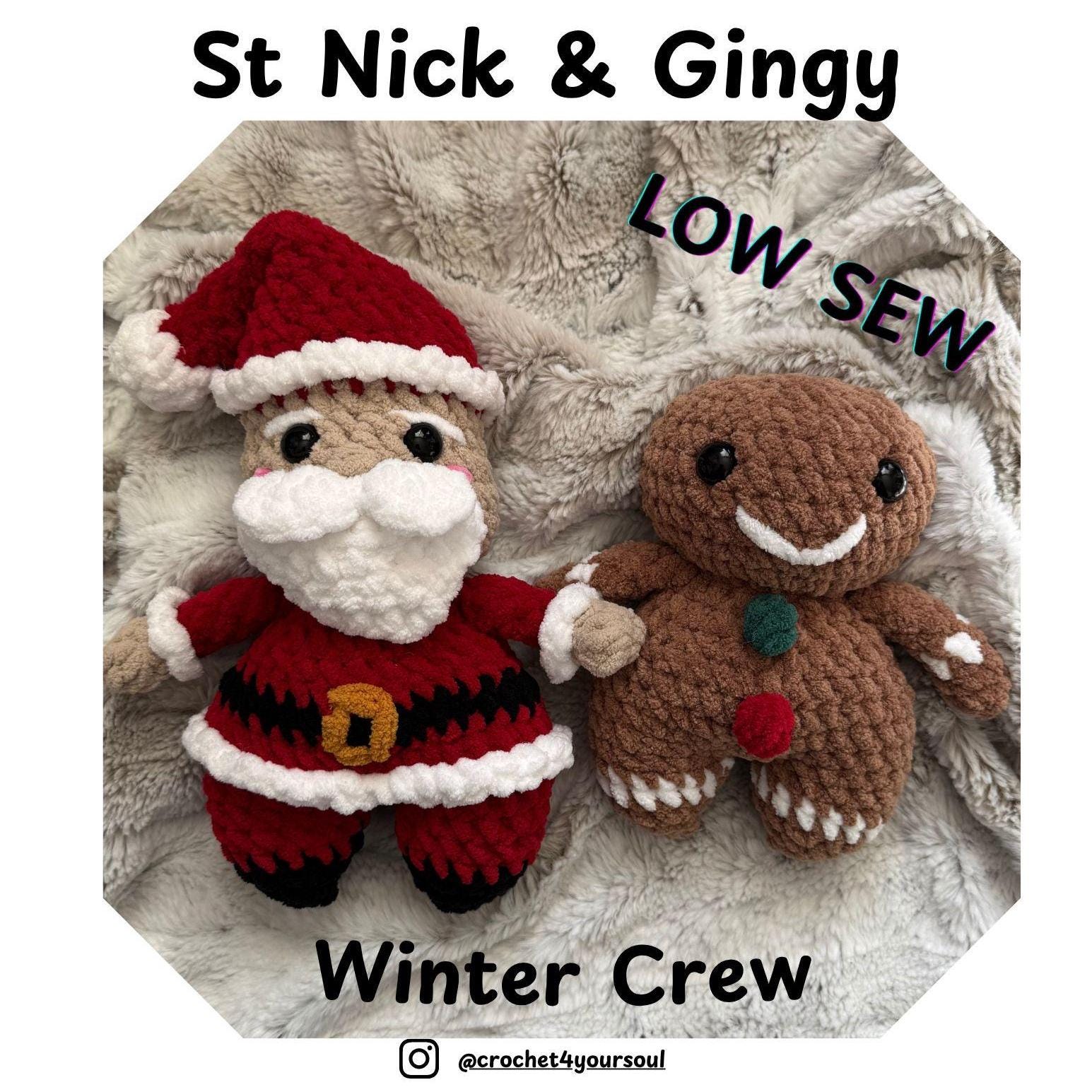 Crochet Pattern Santa Claus Gingerbread Man & Woman