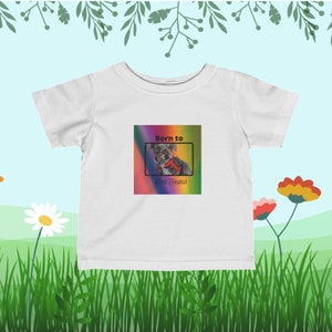 Born to Melt Hearts Infant Tee, Cute Dog T-shirt, Infant Clothing, Baby Shower Gift, Adorable Miniature Schnauzer or Snorkie Tee