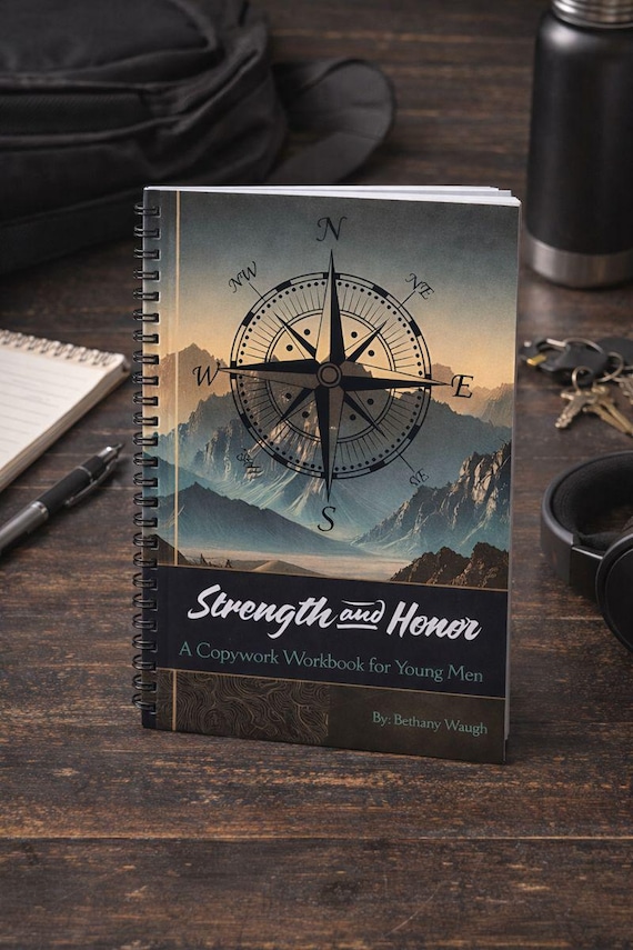 Homeschool Copywork Workbook | Strength & Honor, Christian Character (PDF Download)