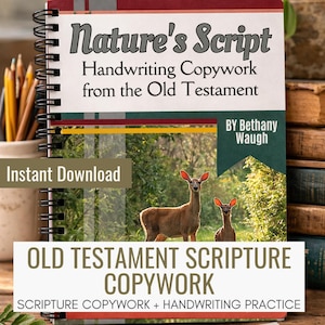 Copia del Antiguo Testamento / Práctica de escritura a mano de las Escrituras / Trabajo matutino para la educación en casa / Imprimible