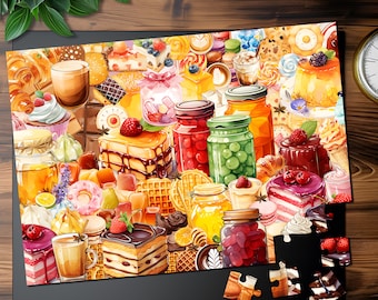 Candy Collage Jigsaw Puzzle: Sweet Treats, Family Game Night