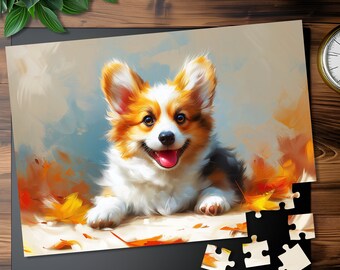 Corgi Jigsaw Puzzle, Dog Puzzle, Puzzles for Adults, Corgi Gifts, Corgi Art, Gift for Dog Lover,  Gift for Corgi Lover, Dog Art, Corgi Print