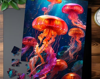 Jellyfish Jigsaw Puzzle: Underwater Ocean Art, 1000+ Pieces