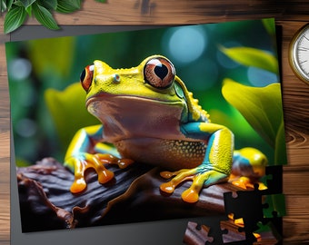 Tree Frog Jigsaw Puzzle: Vibrant Animal Artwork, 1000 Piece