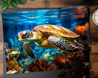 Sea Turtle Jigsaw Puzzle: Glossy 1000 Piece Family Activity