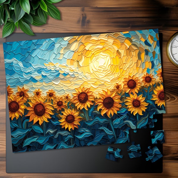 ENJOY-1868 Sunflower Jigsaw Puzzle - 1000 Piece Challenging Puzzle For Adults - View #6