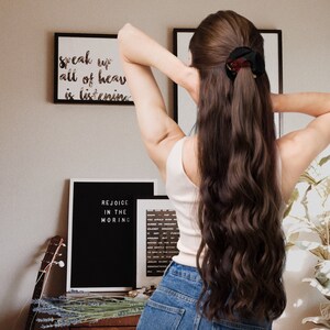The Spoiler Themed Black All Over Print Scrunchie With Removable Bow