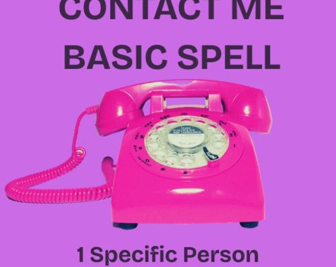 Janine: Basic Contact Me Spell For One Specific Person For Your Future