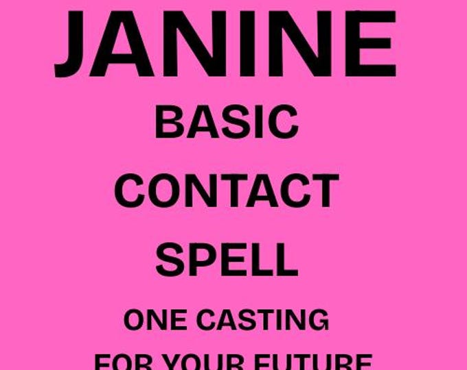 Janine Contact Spell Basic For Your Future: For 1 Specific Person
