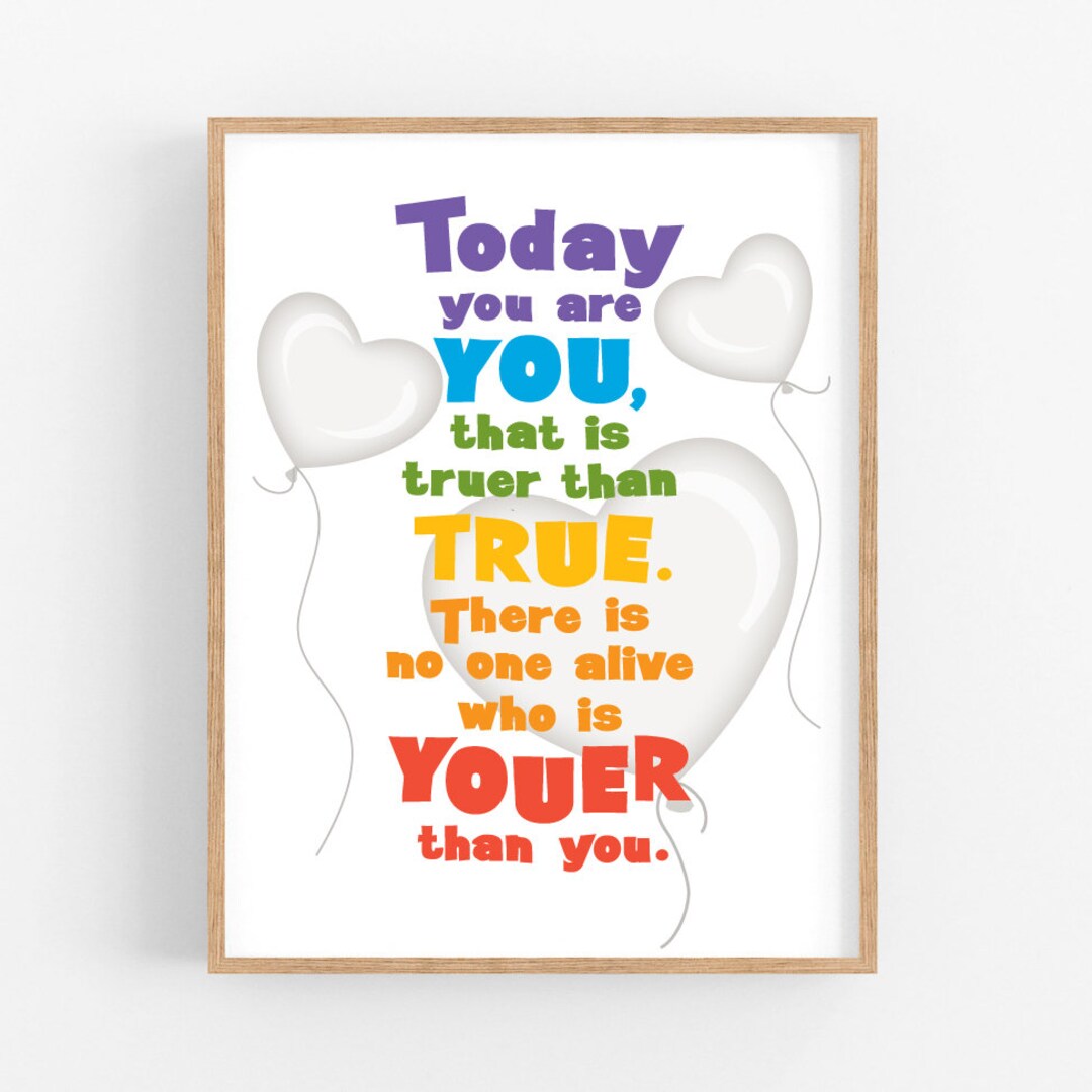 Positive Affirmation Print for Kids, Large Motivational Poster ...
