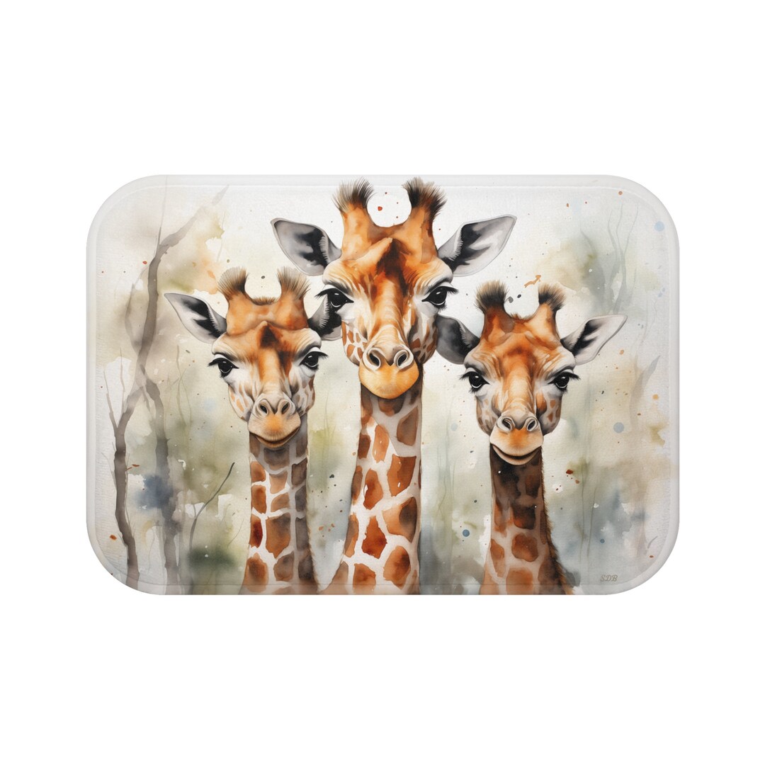 Giraffe Bath Mat, Giraffe Bathroom Decor, Bathroom Accents. Etsy