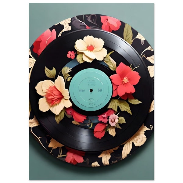 Retro Reverie LP - Music Lover's Gift - Vinyl Record Wall Art - Unique Retro Art - Vintage Music Decor