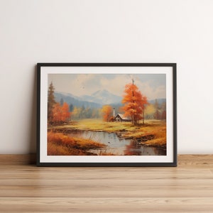 4x4 Mini Canvas Acrylic Painting Orange Fall Sunset // Room Decor // Gift  Ideas -  Finland