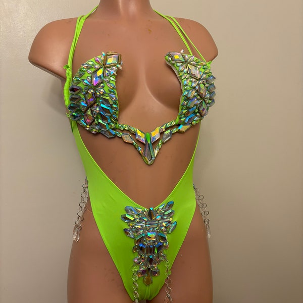 Wire Bra Monokini Set ( Caribbean Carnival ) ( Monday wear ) custom made