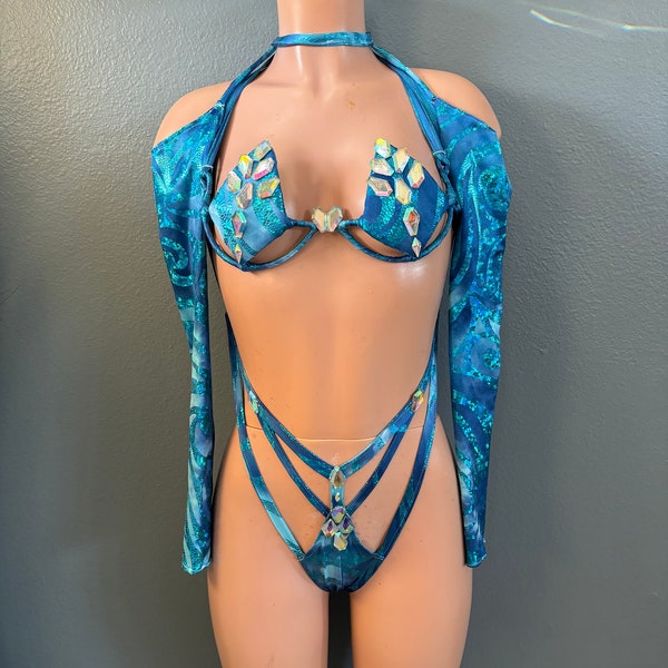 Caribbean Carnival Monday Wear / Wire Bra Monokini set