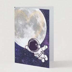 Love You to the Moon Astronaut Valentinstagskarte (12,7 x 18,8 cm)