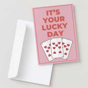 Carte de Saint-Valentin C'est votre chance (5 x 7 po.)