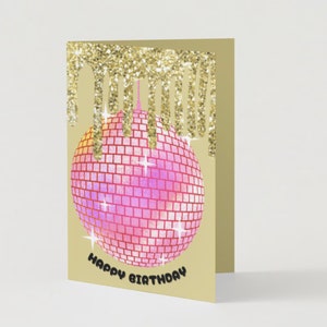 Cartão de aniversário da rainha da discoteca (5" por 7")