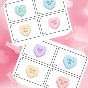 Cute Be Mine Valentines Day Cards Digital Download