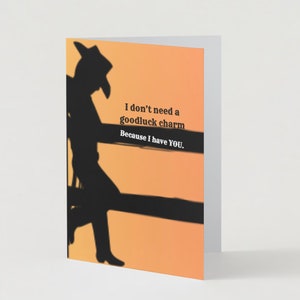 Tarjeta del día de San Valentín con dije de buena suerte (5&quot; x 7&quot;)