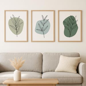 Minimalist Botanical Line Art Prints: A4/A2 Wall Decor (Digital Download)
