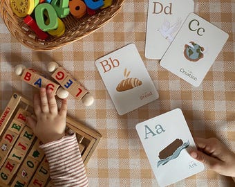 Alphabet Flashcards, Bible Flashcards, Homeschool Flashcards, Bible ABC’s, Christian Education for Kids, Kindergarten, Preschool Activities