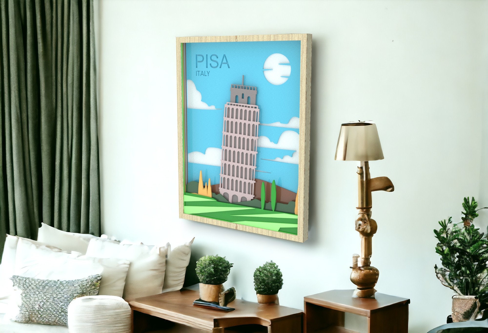 Pisa Svg,dxf-laser Cut Files- 10 Multilayer Art Piece for