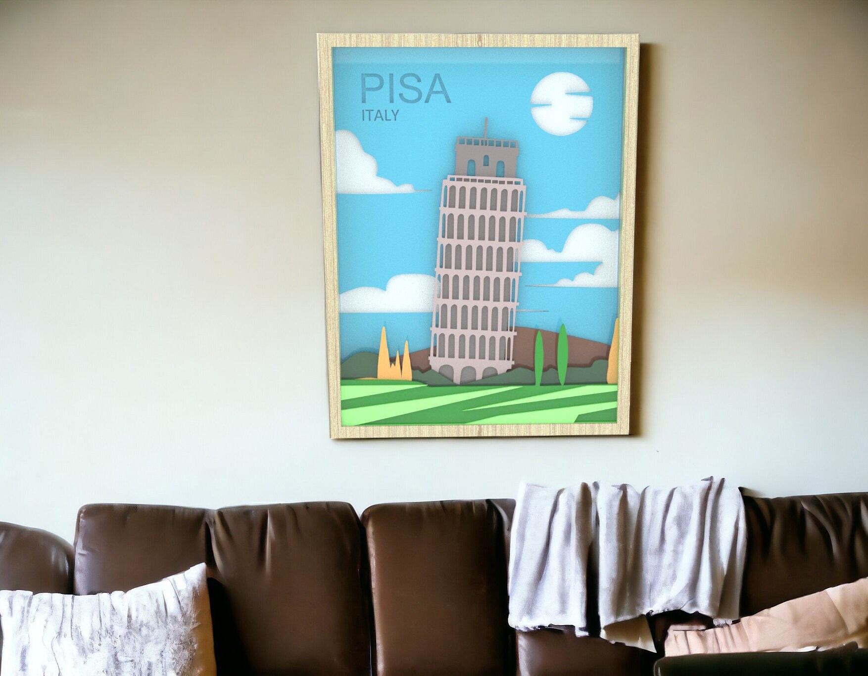 ❤︎ Pisa Svg,dxf-laser Cut Files- 10 Multilayer Art Piece for