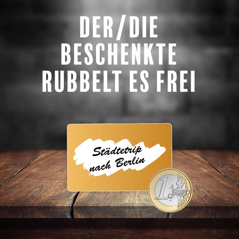 Exklusives Golden Ticket selber beschriften mit goldenem Rubbellos, Geschenk, Geburtstag, Muttertag, Valentinstag, Ostern, Rubbelkarte zdjęcie 10