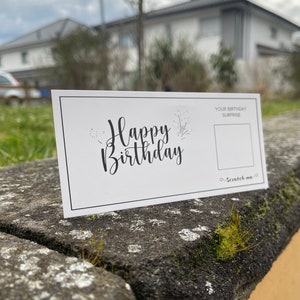 Geburtstagskarte mit Rubbelfeld Geschenk zum selber beschriften und personalisieren zum Geburtstag als personalisiertes Geburtstagsgeschenk Bild 6