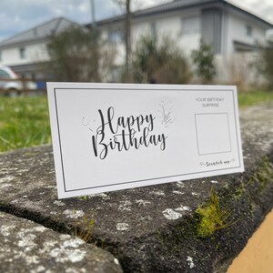 Geburtstagskarte mit Rubbelfeld Geschenk zum selber beschriften und personalisieren zum Geburtstag als personalisiertes Geburtstagsgeschenk Bild 3