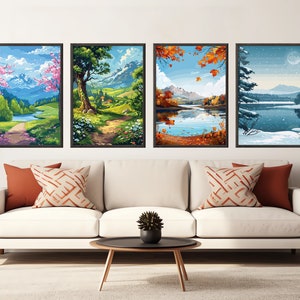 The Four Season - Set of 4 | Vector Art 2 | Home Decor | Spring ...
